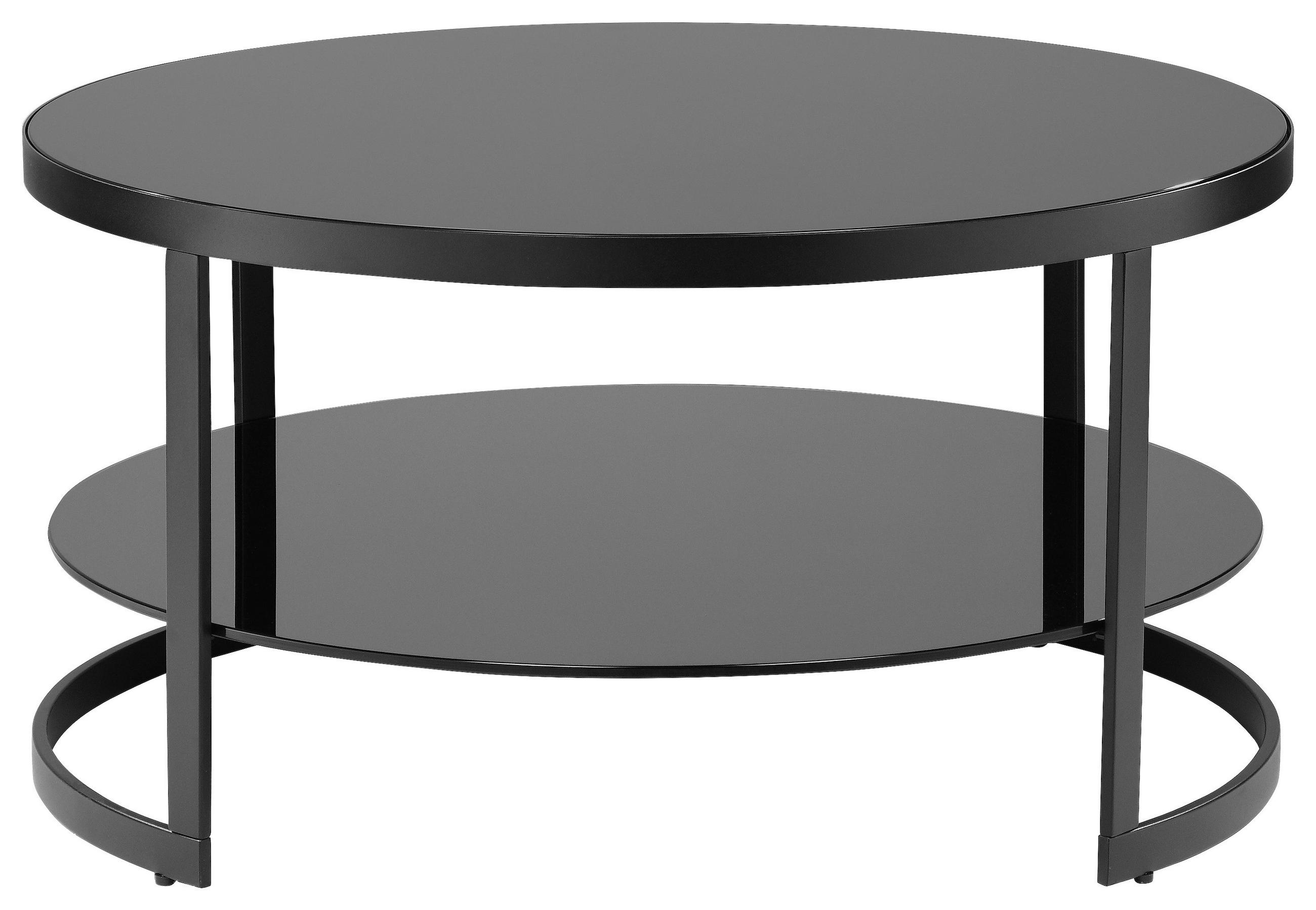 COUCHTISCH in Metall, Glas 80/80/42 cm  - Schwarz, Design, Glas/Metall (80/80/42cm) - Carryhome