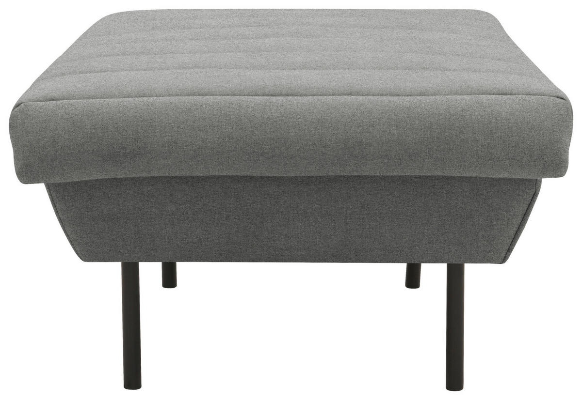 HOCKER Graubraun  - Graubraun/Schwarz, Design, Textil/Metall (70/45/70cm) - LOOKS by W.Joop