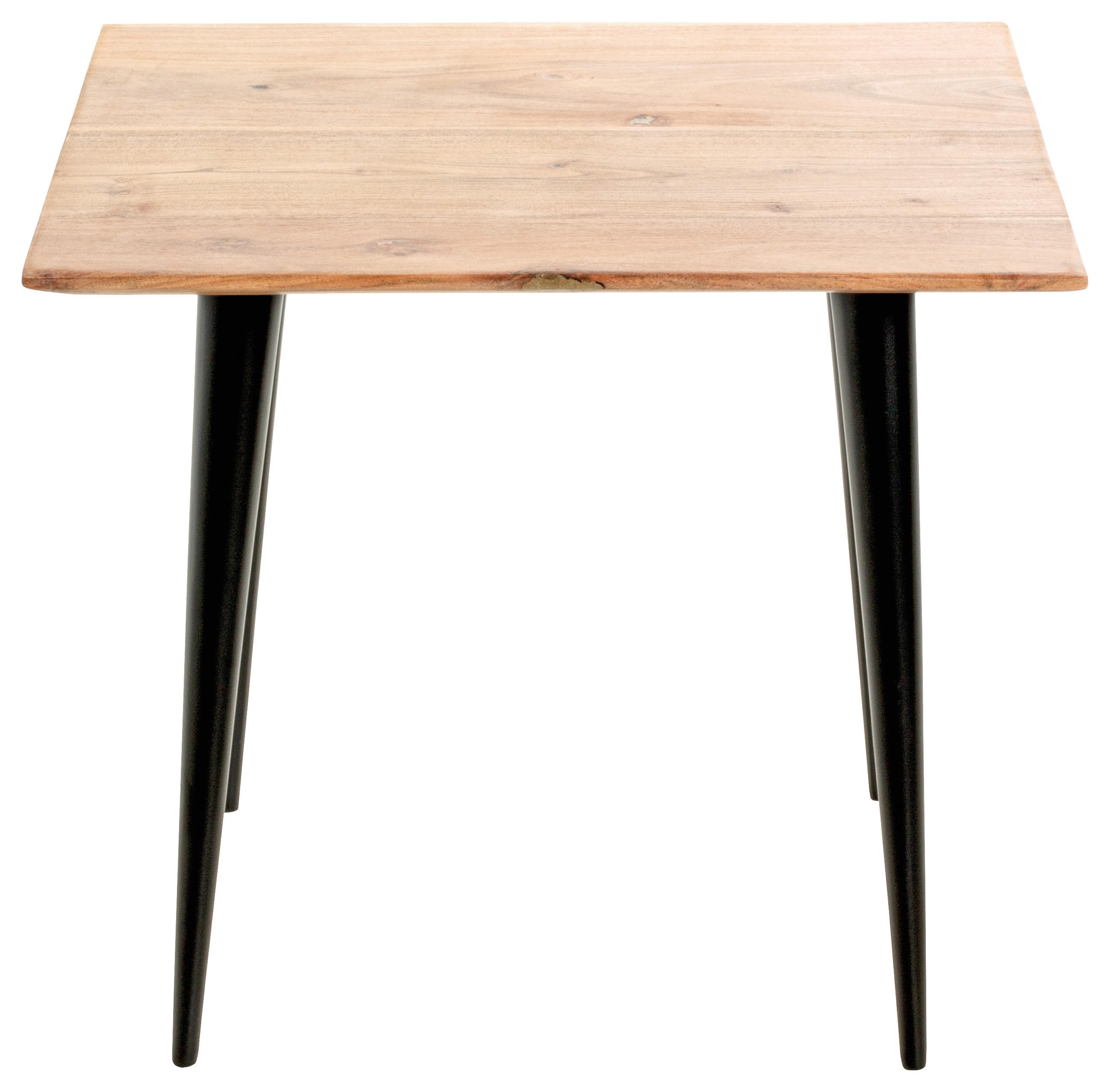 ODKLÁDACÍ STOLEK, akácie, barvy akácie, černá - černá/barvy akácie, Konvenční, kov/dřevo (46/46/41cm)