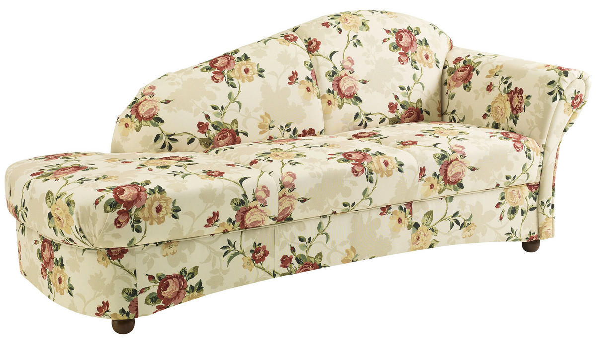 RÉCAMIERE in Flachgewebe Gelb, Rot, Beige  - Gelb/Beige, Design, Holz/Textil (191/83/81cm) - Max Winzer