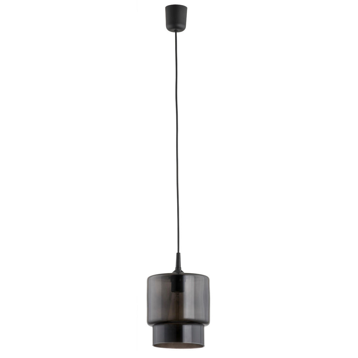 HÄNGELEUCHTE Argon Newa 107/18/18 cm   - Graphitfarben/Schwarz, Basics, Glas/Metall (107/18/18cm)