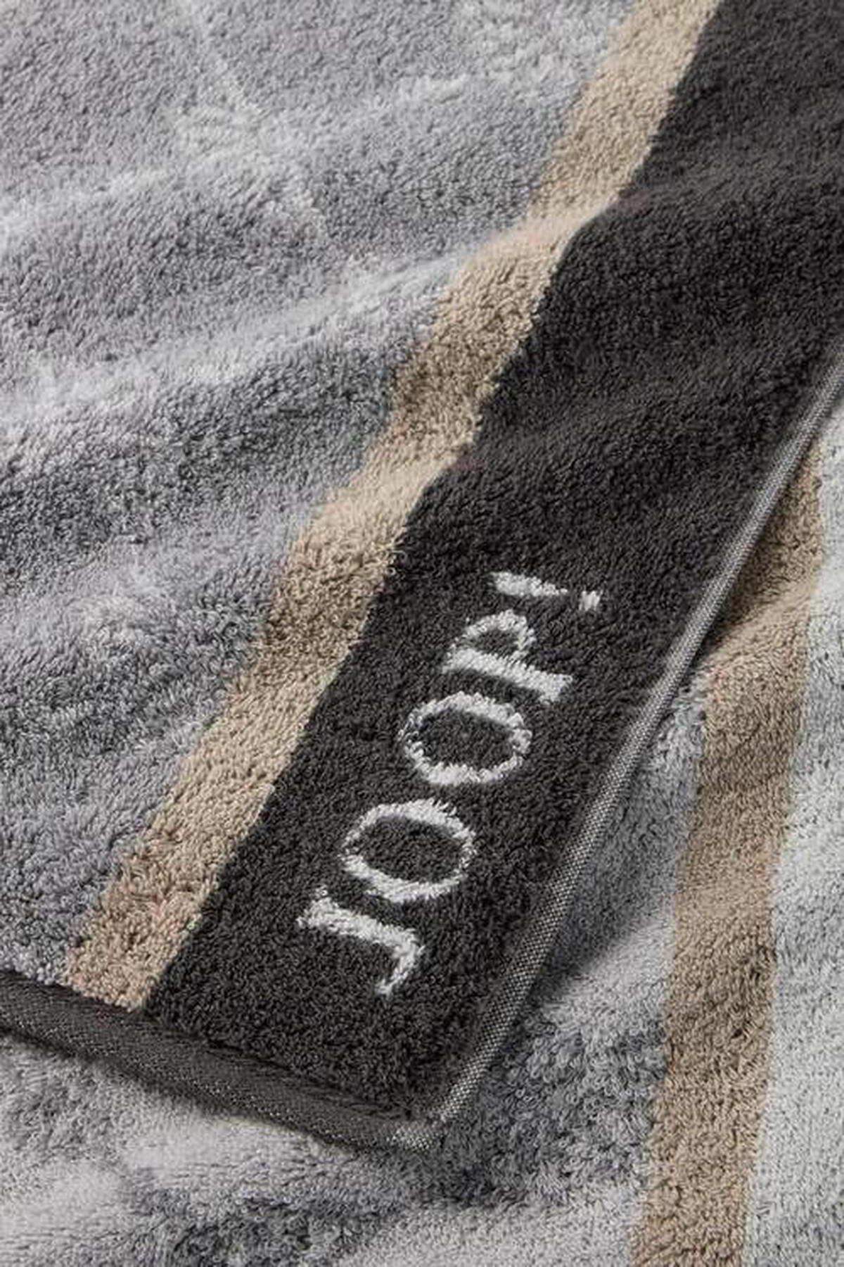 HANDTUCH 50/100 cm LINES STRIPES Grau  - Grau, Basics, Textil (50/100cm) - Joop!