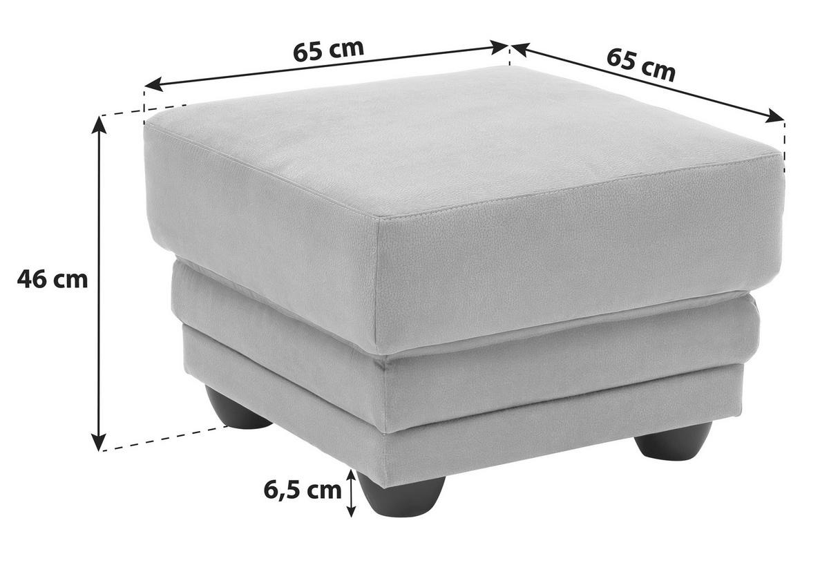 HOCKER in Textil Schlammfarben  - Schlammfarben/Schwarz, Design, Kunststoff/Textil (65/46/65cm) - Livetastic
