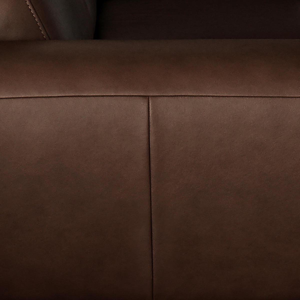 3-SITZER-SOFA in Leder Dunkelbraun  - Chromfarben/Dunkelbraun, Design, Leder/Metall (207/85/92cm) - Livetastic