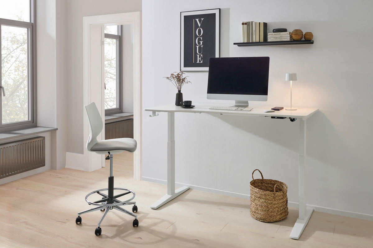 SCHREIBTISCH  in Weiß  - Weiß, MODERN, Holzwerkstoff/Kunststoff (160/71/116/75cm) - MID.YOU