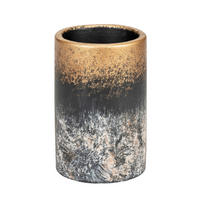 ZAHNPUTZBECHER Stein  - Schwarz/Grau, Basics, Stein (6,9/9,6/6,9cm) - Wenko