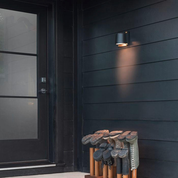 AUSSENWANDLEUCHTE - Schwarz, Konventionell, Kunststoff/Metall (12/16.5/16.5cm) - Elstead Lighting