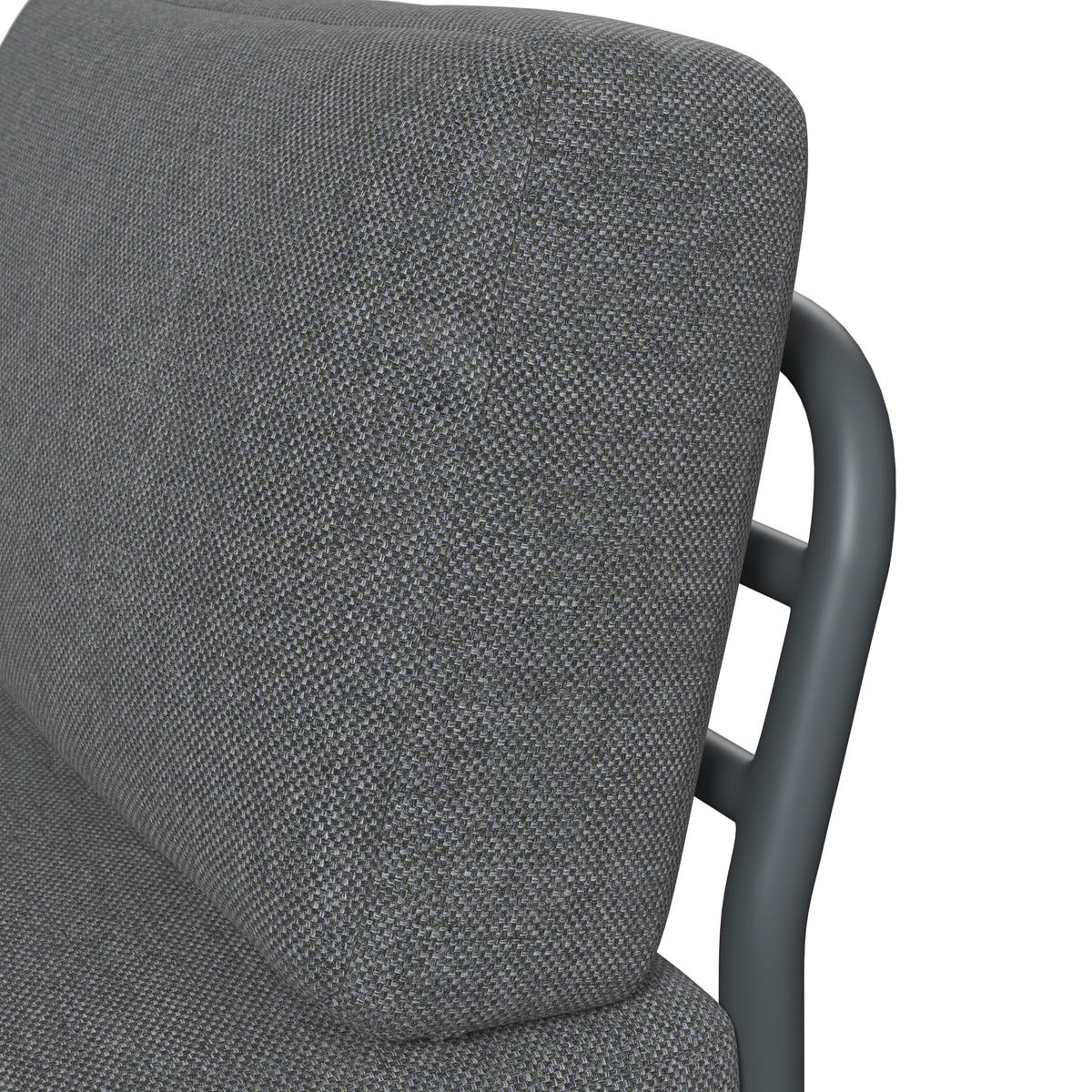 LOUNGEGARNITUR 169/289 cm Aluminium  - Dunkelgrau/Anthrazit, Design, Textil/Metall (169/289cm) - Amatio