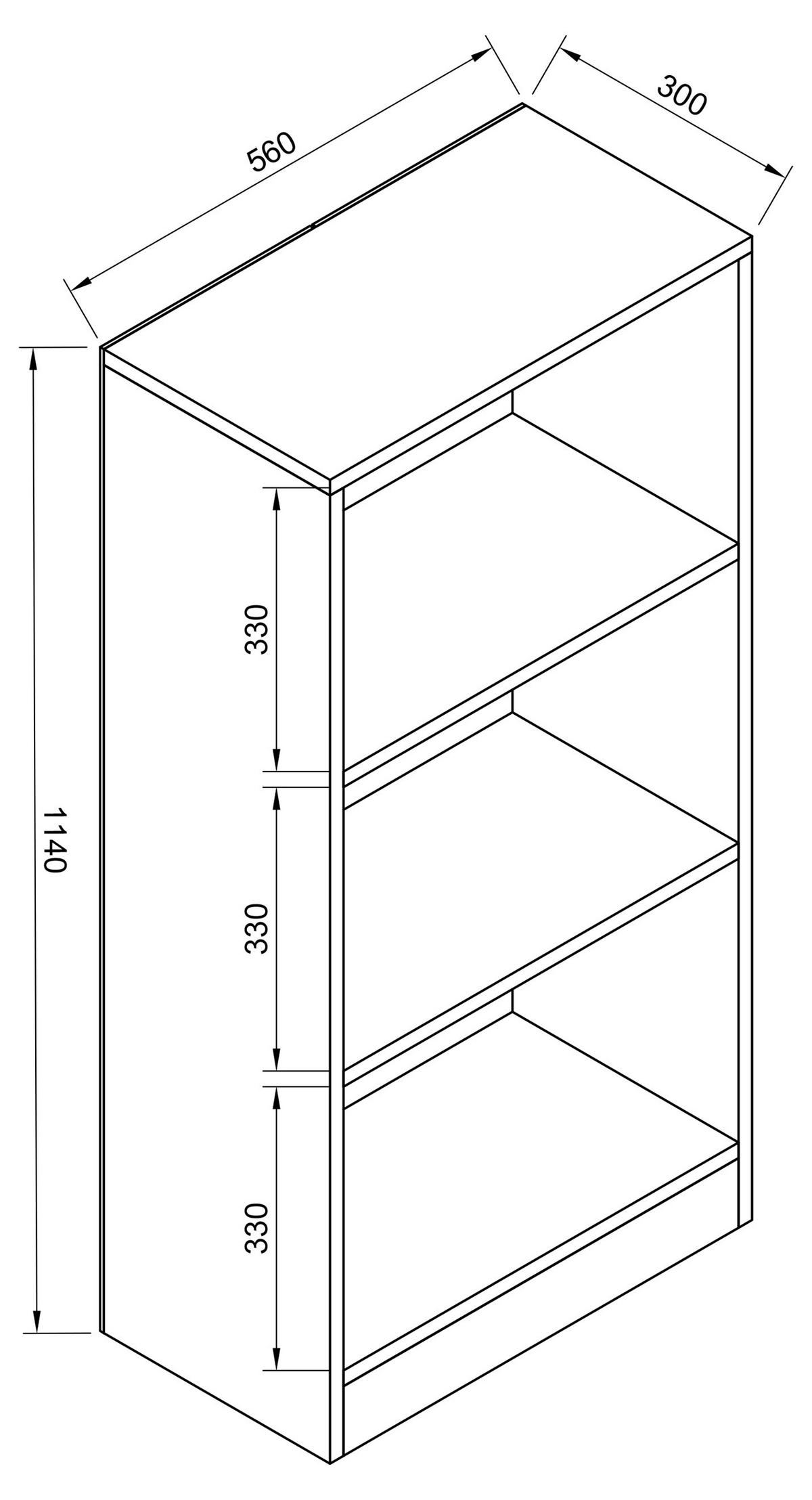 REGAL  56/114/30 cm Anthrazit  - Anthrazit, MODERN, Holzwerkstoff (56/114/30cm) - MID.YOU