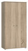 DREHTÜRENSCHRANK 2-türig Eichefarben  - Eichefarben/Alufarben, Design, Holzwerkstoff/Kunststoff (73,7/149,5/34,8cm)