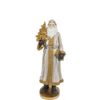 WEIHNACHTSMANN  - Goldfarben/Weiß, Basics, Kunststoff (17,5/15/46,5cm) - Cor Mulder
