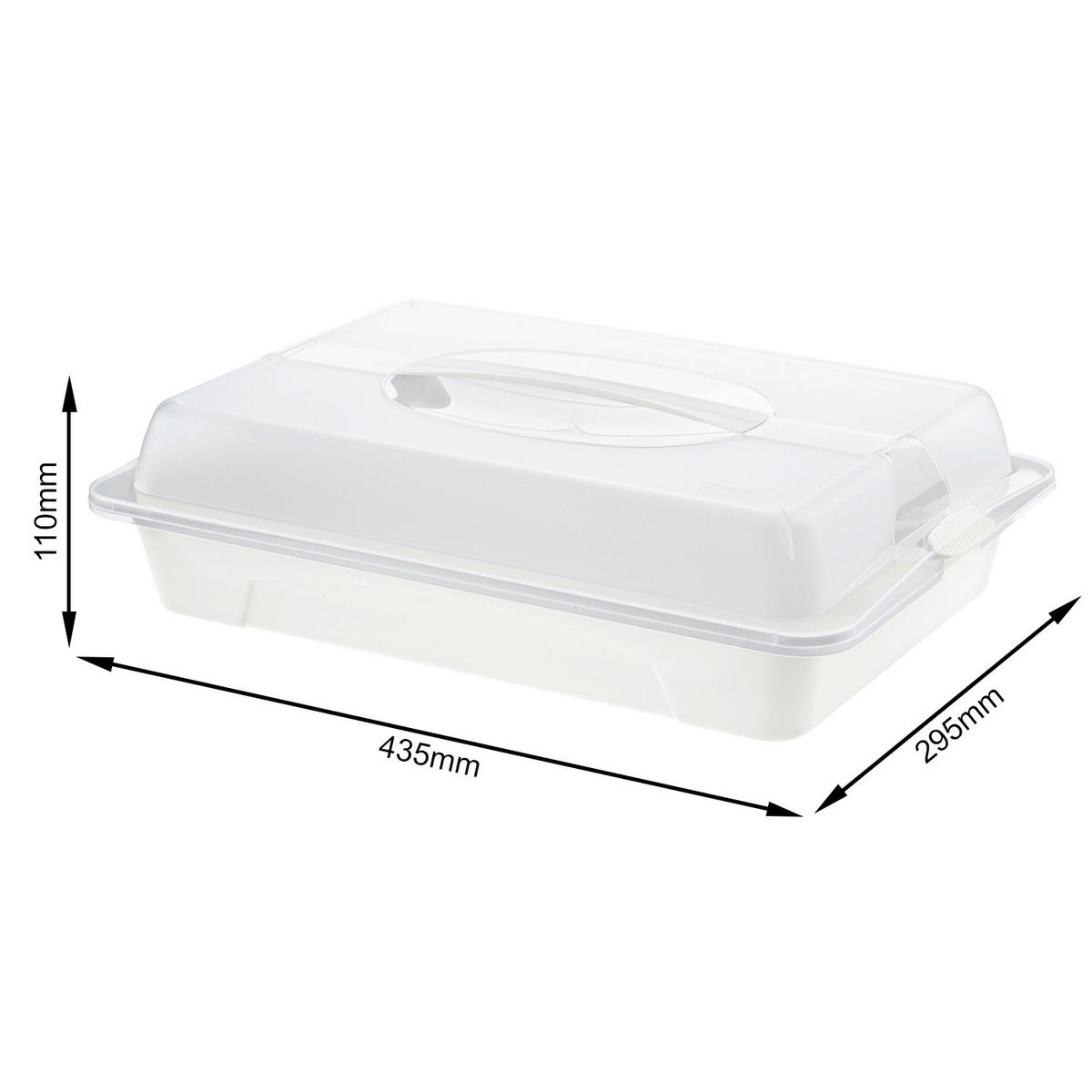 PARTYBUTLER - Transparent/Weiß, Basics, Kunststoff (43,5/29,5/11cm) - Rotho