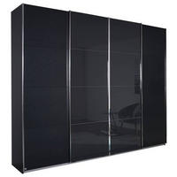 SCHIEBETÜRENSCHRANK 361/230/62 cm 4-türig Graphitfarben, Grau  - Chromfarben/Eichefarben, MODERN, Holzwerkstoff/Metall (361/230/62cm) - Rauch Möbel