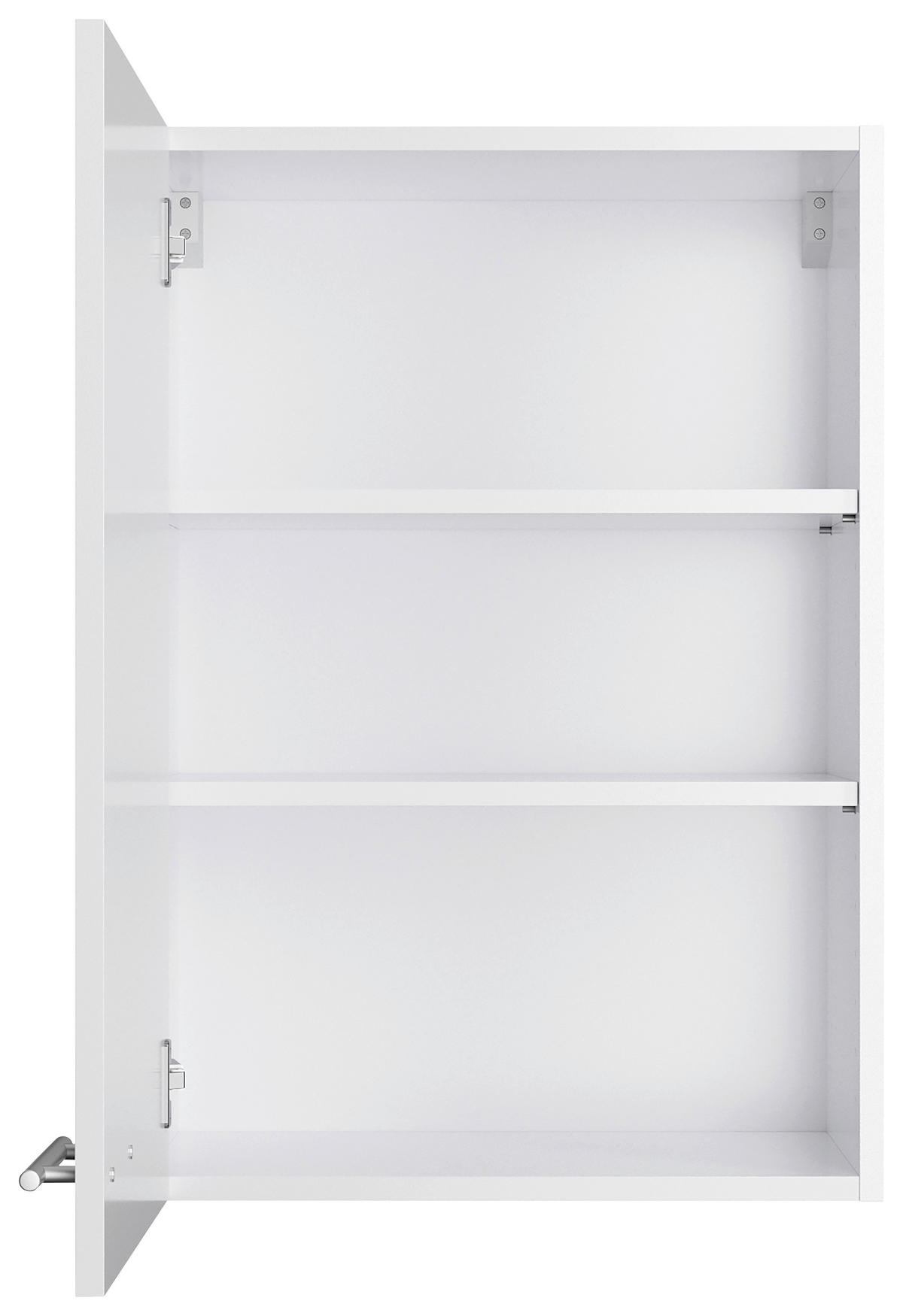KÜCHENBLOCK 210 cm   in Weiß, Weiß Hochglanz  - Edelstahlfarben/Weiß Hochglanz, Basics, Holzwerkstoff/Metall (210cm) - Optifit