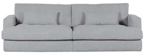 BIGSOFA Cord Grau  - Schwarz/Grau, ROMANTIK / LANDHAUS, Kunststoff/Textil (270/67/120cm) - Landscape