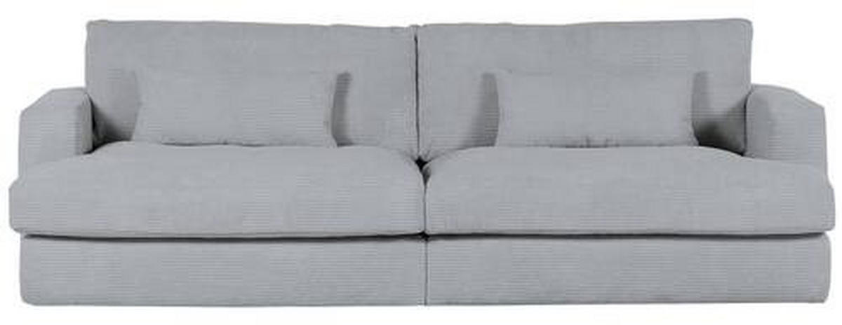 BIG SOFFA i manchester grå  - svart/grå, Romantik / Lanthus, textil/plast (270/67/120cm) - MID.YOU