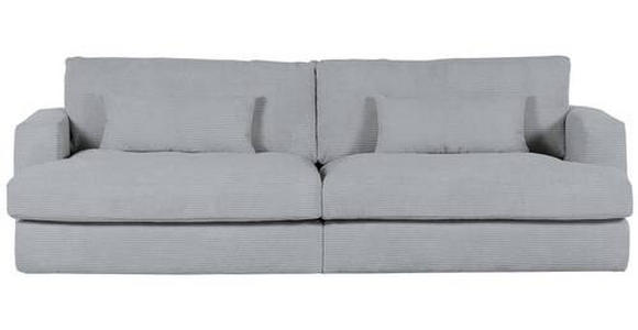 BIGSOFA in Cord Grau  - Schwarz/Grau, ROMANTIK / LANDHAUS, Kunststoff/Textil (270/67/120cm) - Landscape