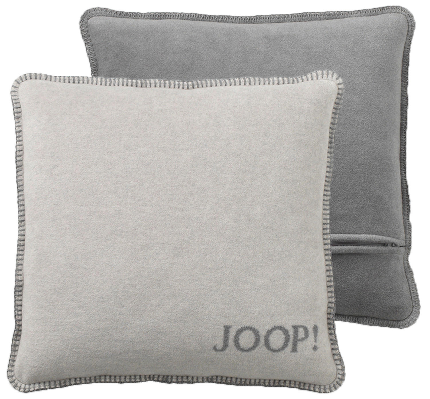 KISSENHÜLLE Uni Doubleface 50/50 cm  - Hellgrau/Graphitfarben, Basics, Textil (50/50cm) - Joop!