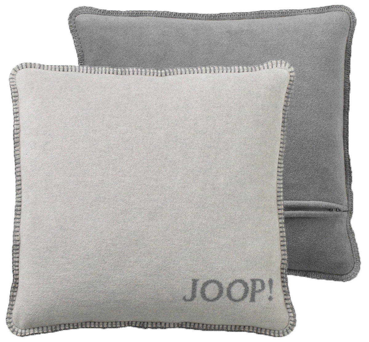 KISSENHÜLLE Uni Doubleface 50/50 cm  - Hellgrau/Graphitfarben, Basics, Textil (50/50cm) - Joop!