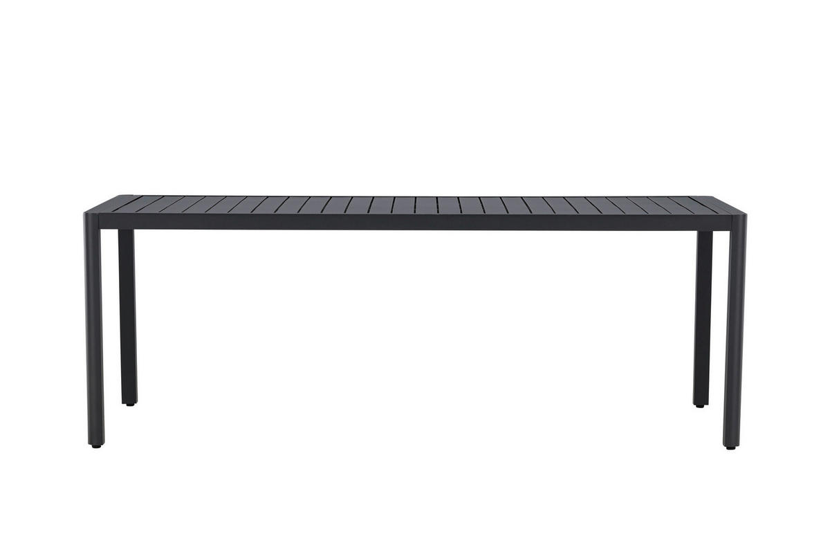 GARTENTISCH Metall Schwarz rechteckig  - Schwarz, MODERN, Metall (200/90/72cm)