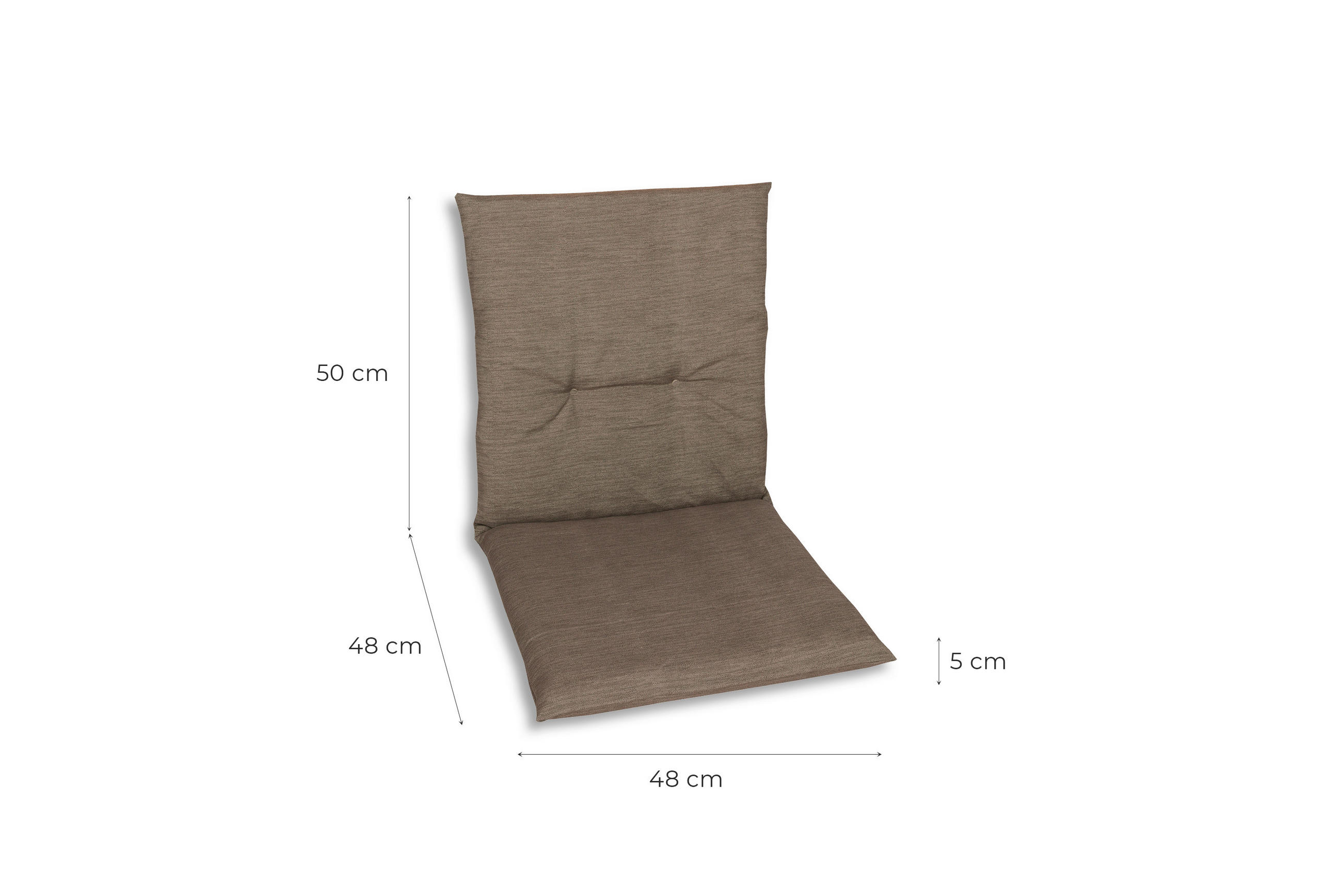 SESSELAUFLAGENSET Uni - Taupe, Basics, Textil (48/5/98cm)