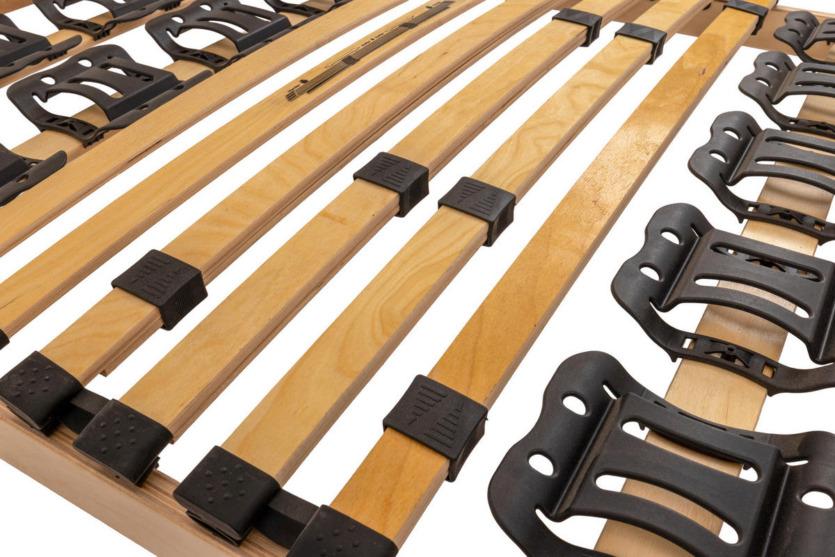 TELLERLATTENROST 80/200 cm Kopfteil, Fußteil, Mittelzone verstellbar, Birke  - Naturfarben, Basics, Holz/Kunststoff (80/200cm) - MID.YOU