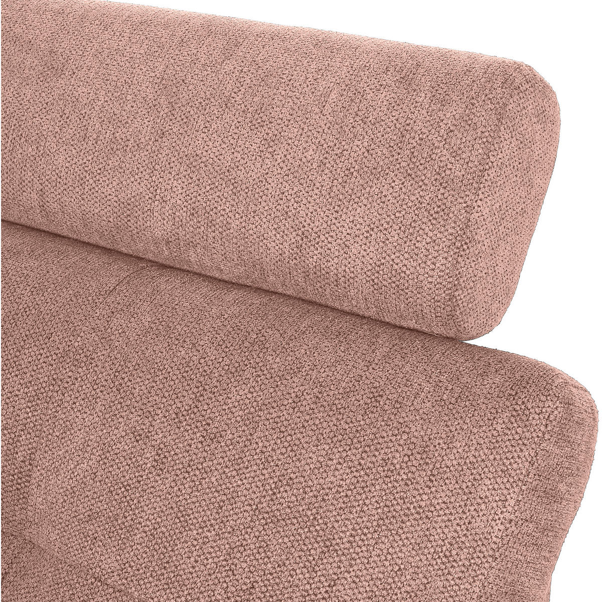 WOHNLANDSCHAFT in Flachgewebe Altrosa  - Chromfarben/Altrosa, Konventionell, Kunststoff/Textil (217/338/180cm) - Hom`in
