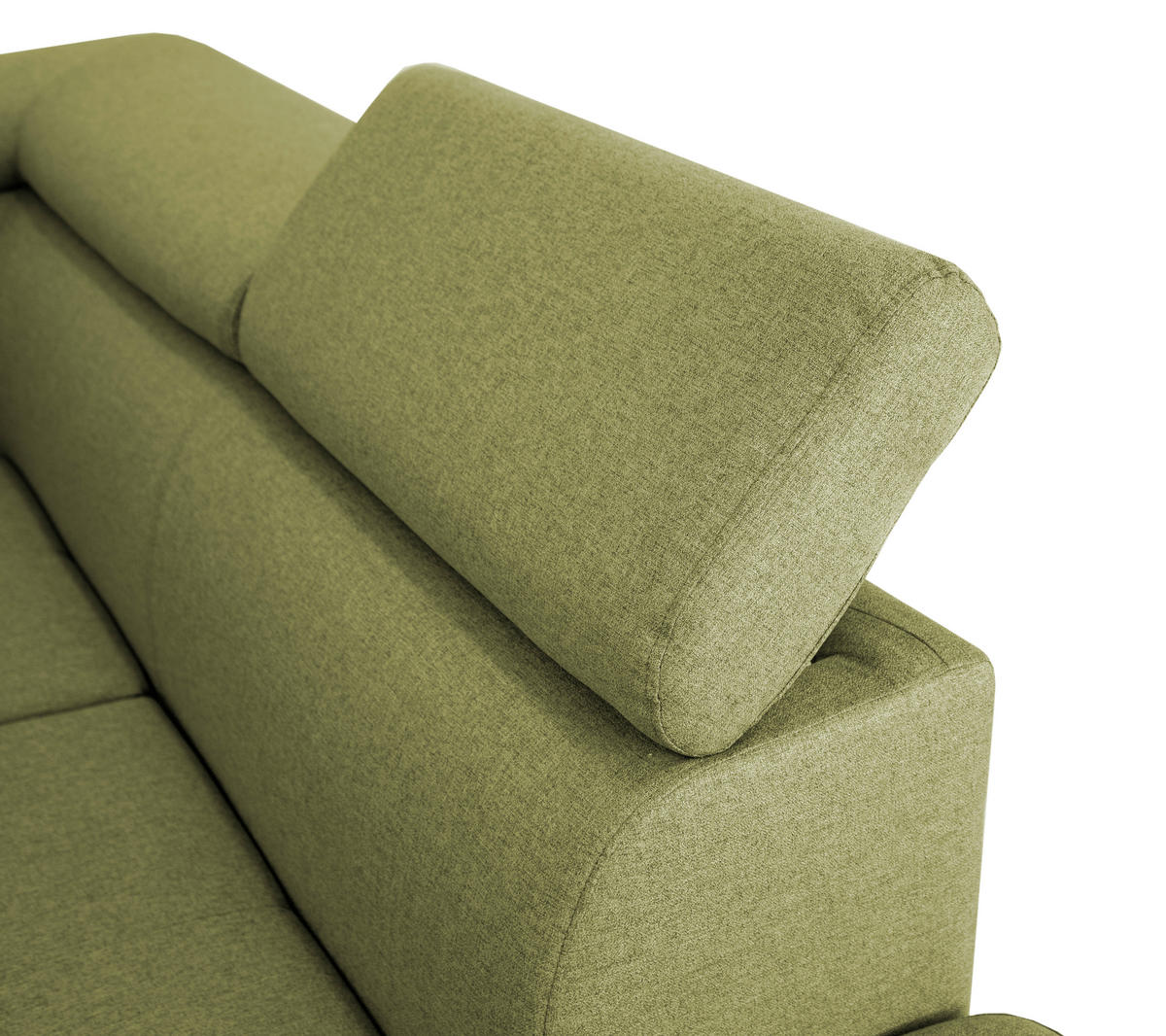 ECKSOFA in Webstoff Grün  - Silberfarben/Grün, Design, Textil/Metall (257/226cm) - Xora