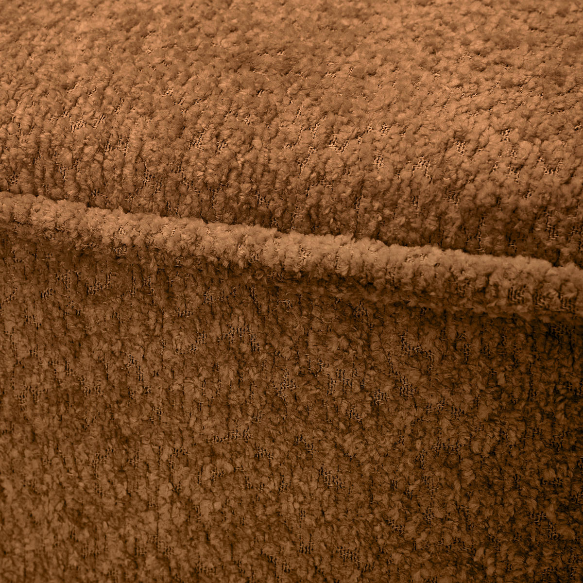 ECKSOFA Rostfarben Chenille  - Rostfarben/Schwarz, KONVENTIONELL, Kunststoff/Textil (193/233cm) - Carryhome