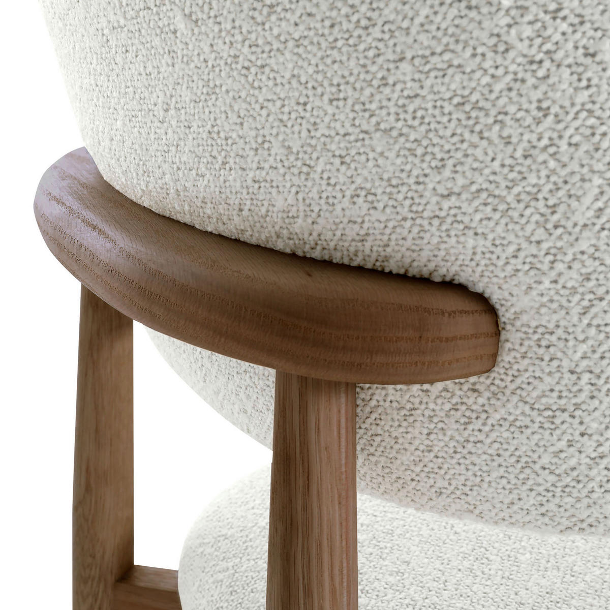 STUHL Nussbaumfarben, Beige Eiche massiv  - Beige/Dunkelbraun, MODERN, Holz/Textil (49/79/51cm) - Livetastic