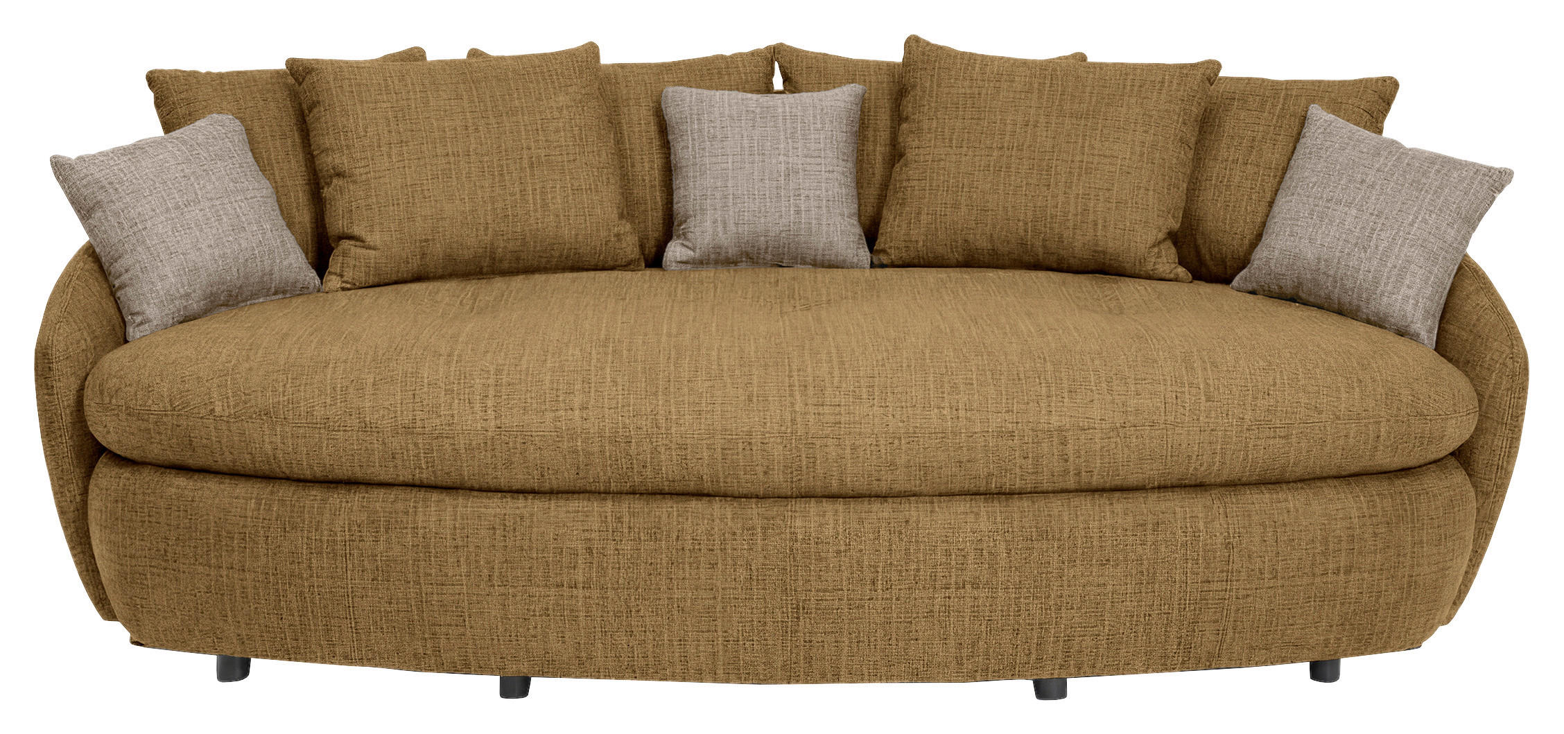 MEGASOFA Chenille Senfgelb  - Senfgelb/Schwarz, Trend, Kunststoff/Textil (238/80/140cm) - MID.YOU