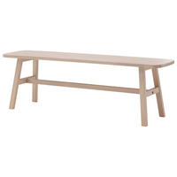 SITZBANK 140/45/35 cm Weiß Kautschukholz furniert  - Weiß, Design, Holz (140/45/35cm) - Livetastic