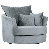 SESSEL in Chenille Hellblau  - Schwarz/Hellblau, Konventionell, Textil/Metall (115/72/115cm) - Carryhome