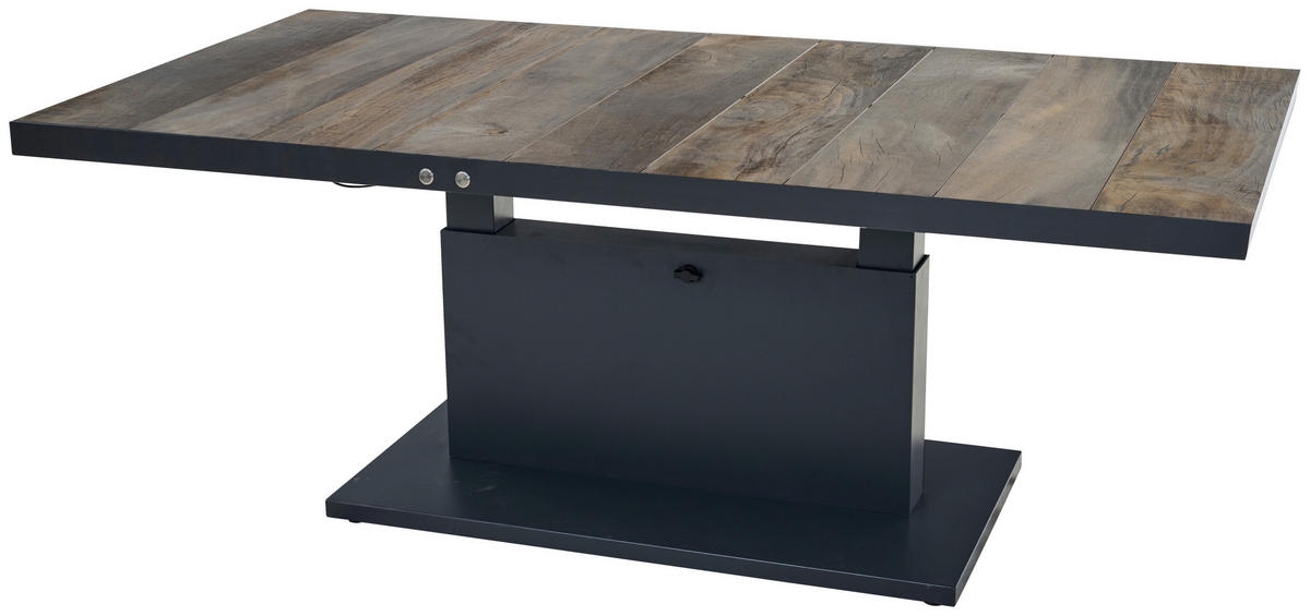 GARTENTISCH 180/100/52,5-77,5 cm Metall rechteckig  - Anthrazit, Basics, Metall (180/100/52,5-77,5cm) - Siena Garden