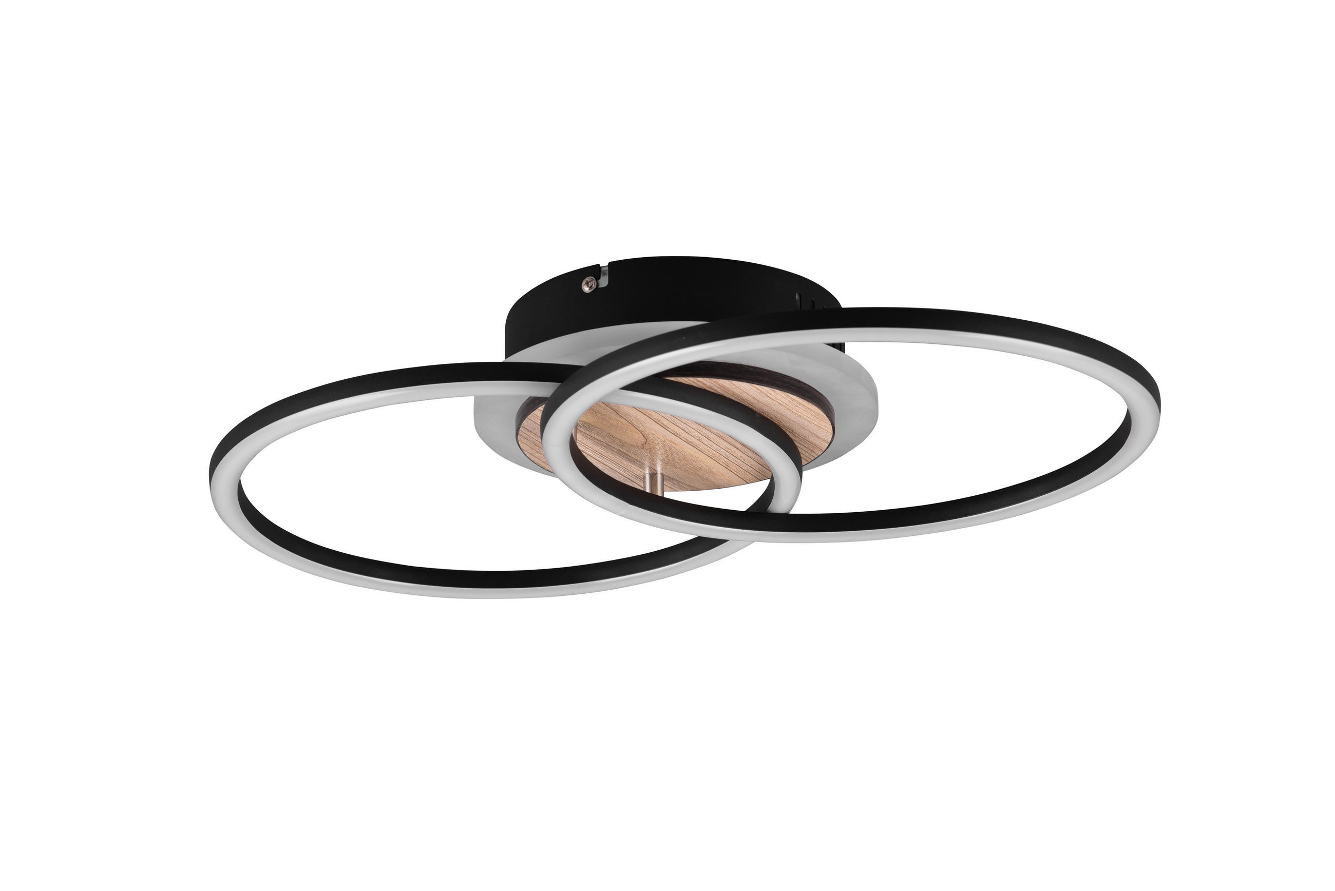 LED-DECKENLEUCHTE Giro 46,5/28,/8,5 cm   - Braun, Basics, Kunststoff (46,5/28,/8,5cm)