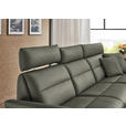 ECKSOFA in Echtleder Grau  300/157 cm  - Schwarz/Grau, Design, Leder/Metall (300/157cm) - Dieter Knoll
