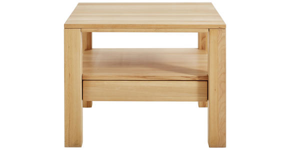 COUCHTISCH Wildeiche massiv quadratisch Eichefarben 75/75/58 cm  - Eichefarben, Natur, Holz (75/75/58cm) - Linea Natura