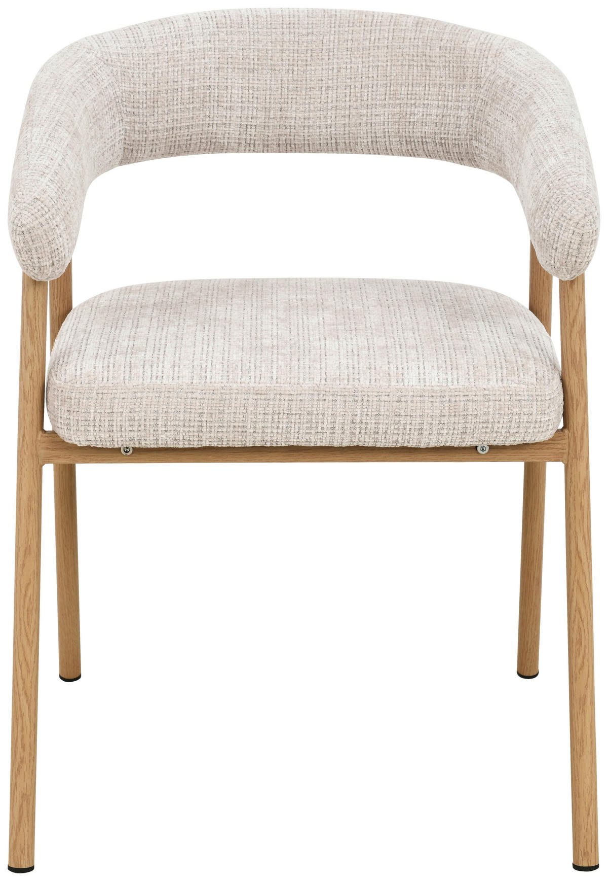 ARMLEHNSTUHL   Chenille  Eichefarben, Beige  - Eichefarben/Beige, MODERN, Holz/Textil (56cm) - Livetastic