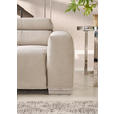 ECKSOFA in Cord Hellgrau  - Chromfarben/Hellgrau, KONVENTIONELL, Textil/Metall (219/311cm) - Hom`in