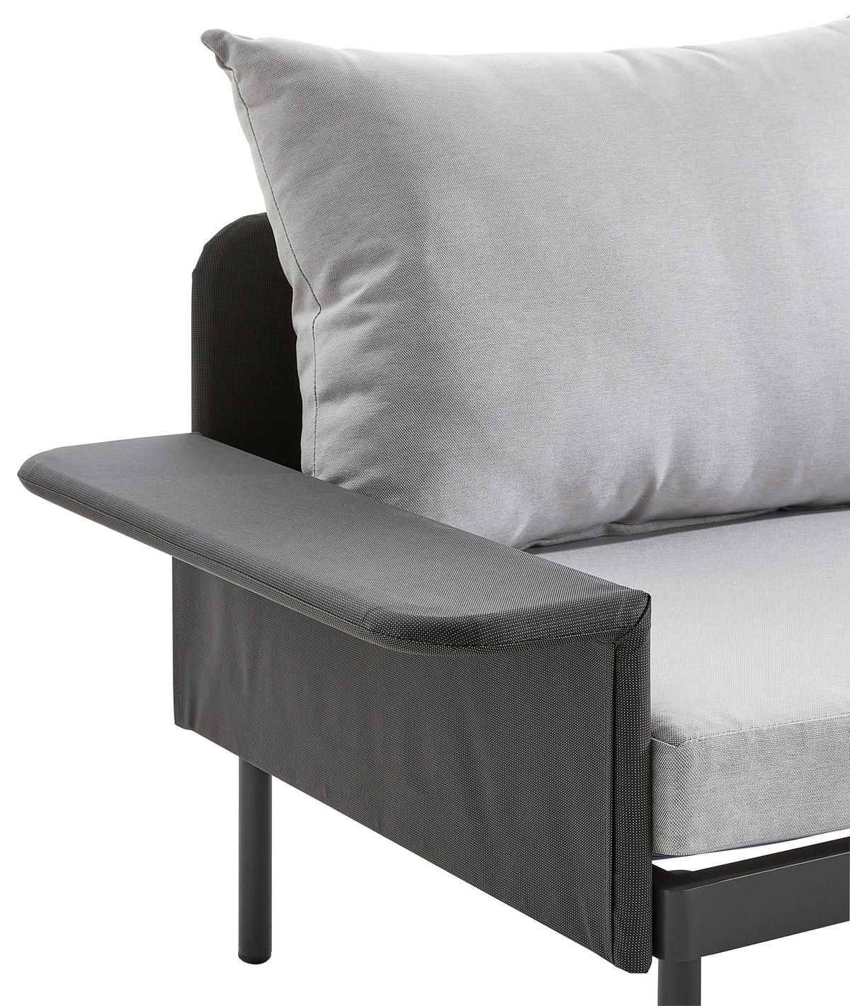 LOUNGEGARNITUR Aluminium  - Anthrazit/Hellgrau, MODERN, Textil/Metall - Ambia Garden