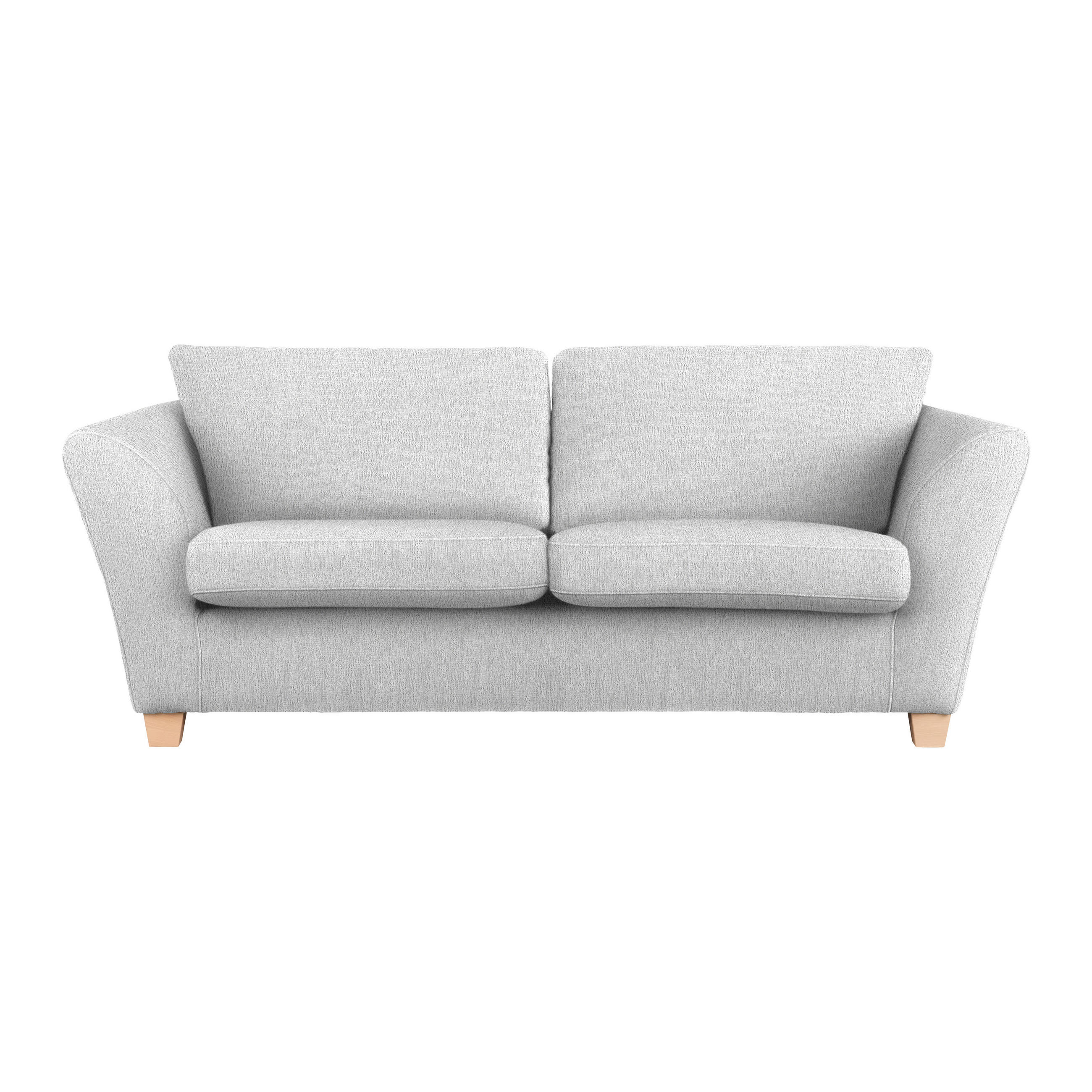 3-SITS SOFFA i chenille silver  - silver/naturfärgad, trä/textil (216/70-85/95cm) - MID.YOU