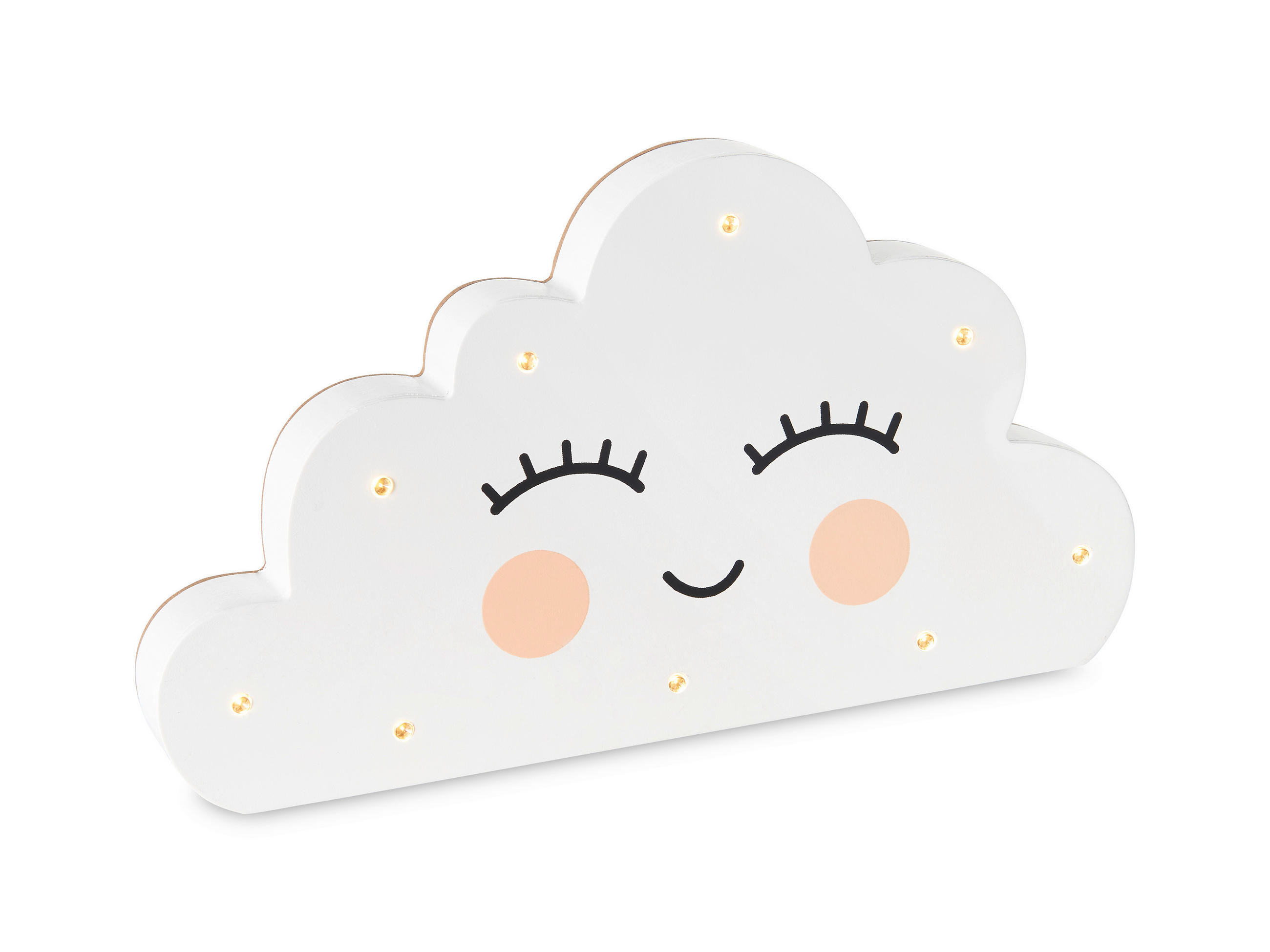 OTROŠKA NOČNA SVETILKA  Smile //3000 K// - roza/črna, Trend, leseni material (24/13,5cm) - My Baby Lou