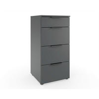 KOMMODE 41/84/41 cm 4 Schublade(n)  - Graphitfarben/Schwarz, Design, Holzwerkstoff/Kunststoff (41/84/41cm) - Hom`in
