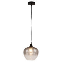HÄNGELEUCHTE 23/150 cm  - Schwarz/Grau, Basics, Glas/Metall (23/150cm) - Dieter Knoll