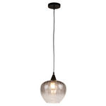 HÄNGELEUCHTE 23/150 cm  - Schwarz/Grau, Basics, Glas/Metall (23/150cm) - Dieter Knoll