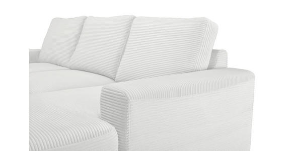 ECKSOFA Naturfarben Cord Rückenkissen, Bettkasten, Schlaffunktion, Rücken echt, Liegefläche im Originalstoff  - Schwarz/Naturfarben, KONVENTIONELL, Textil/Metall (240/150cm) - Carryhome