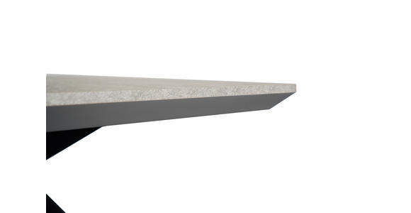 ESSTISCH in Metall, Holzwerkstoff 160/90/76 cm - Hellgrau/Schwarz, Design, Holzwerkstoff/Metall (160/90/76cm) - Novel