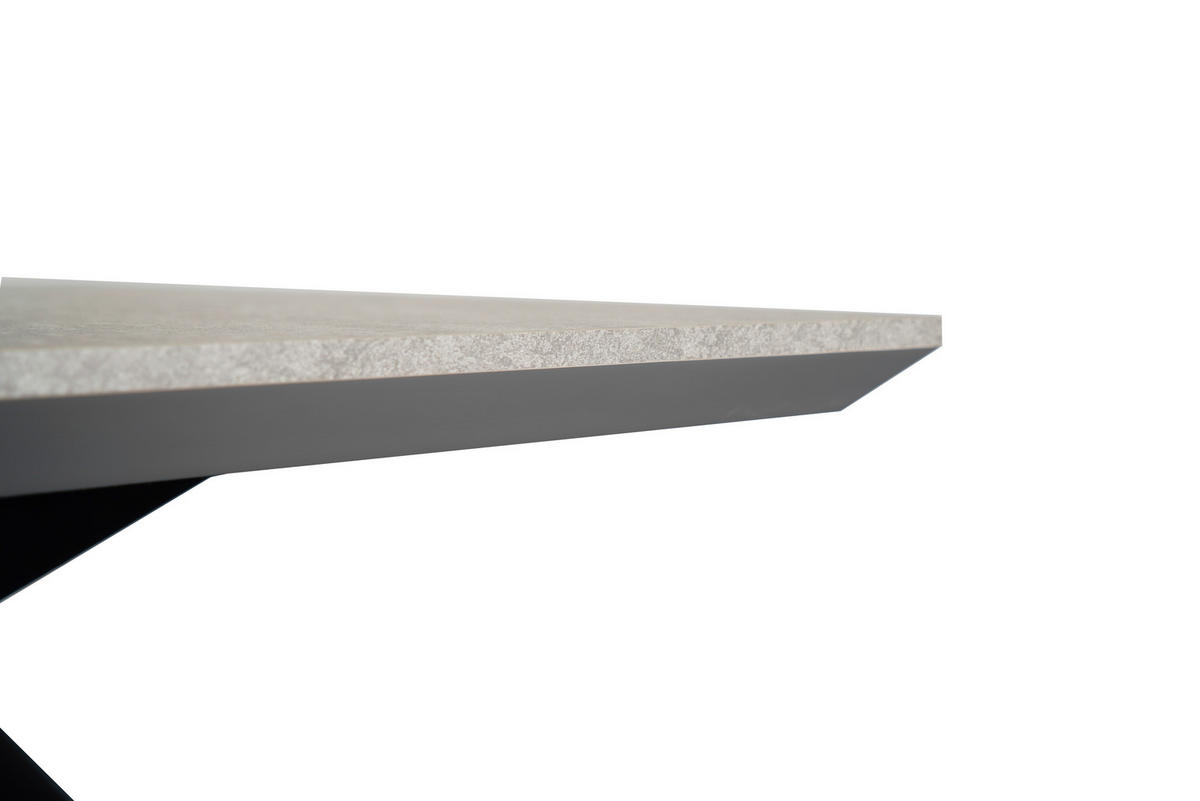 ESSTISCH in Metall, Holzwerkstoff 160/90/76 cm   - Hellgrau/Schwarz, Design, Holzwerkstoff/Metall (160/90/76cm) - Novel