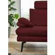 ECKSOFA in Echtleder Rot  310/180 cm  - Rot/Schwarz, Design, Leder/Metall (310/180cm) - Dieter Knoll