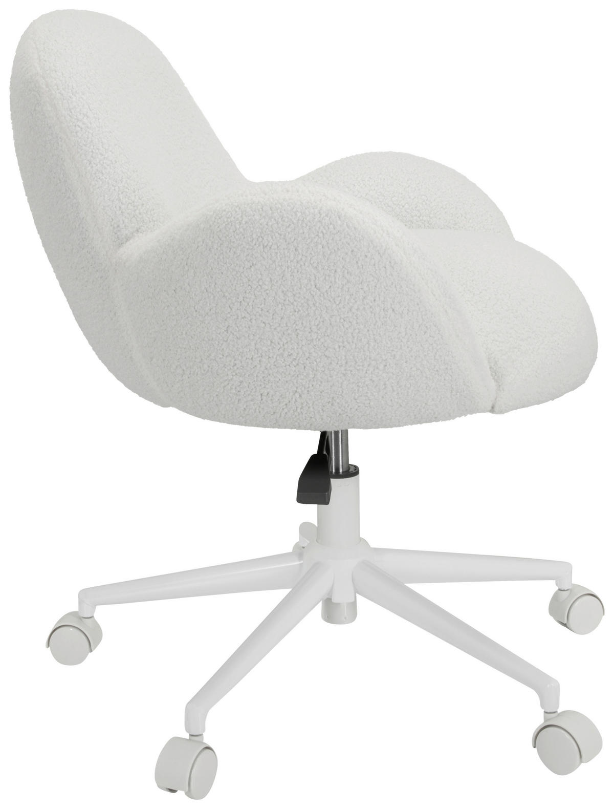 JUGENDDREHSTUHL Teddystoff Weiß  - Weiß, MODERN, Kunststoff/Textil (63/67/64cm) - MID.YOU